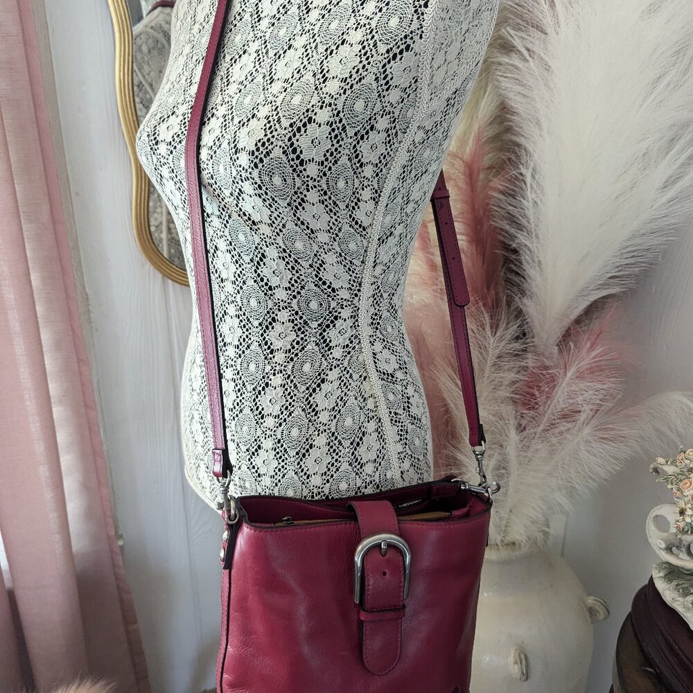 Patricia Nash... All leather...Small Bag...Beet Red...Dust Bag